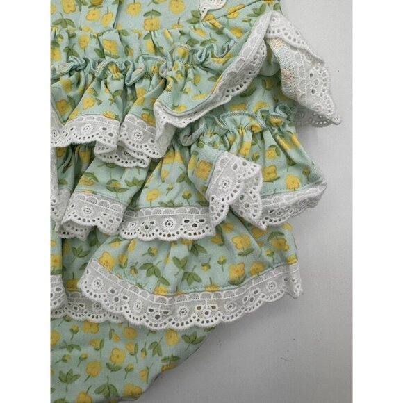 Serendipity Bubble Romper by Shrimp and Grits 12m Floral Yellow Ruffles - Picture 6 of 9